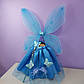Набір новорічний костюм феи льдинки снежинки крила метелика з обручем спідницею та чарівною паличкою блакитний 1 шт, фото 5