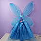 Набір новорічний костюм феи льдинки снежинки крила метелика з обручем спідницею та чарівною паличкою блакитний 1 шт, фото 7