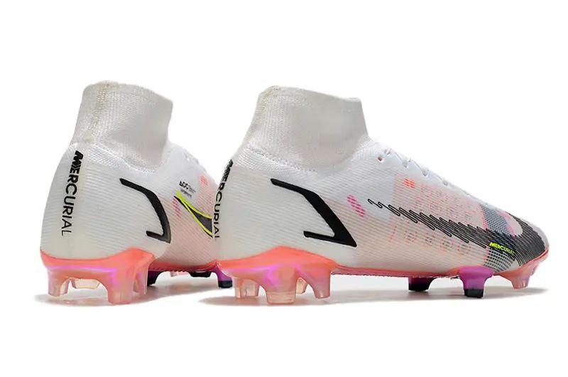 White nike cheap cleats with rainbow