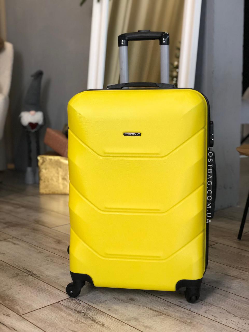 Чемодан Дорожный на 4 Колесах Carbon 147 Средний (М) Желтый — Купить ...