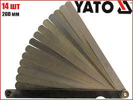 Щупи вимірювальні 200 мм набір 14 шт Yato YT-7223