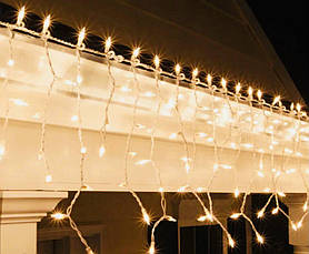 Гірлянда вулична Бахрома 100 діодів, теплий білий 3 м LED, фото 5