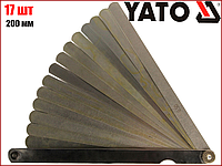 Щупы измерительные 200 мм набор 17 шт Yato YT-7221