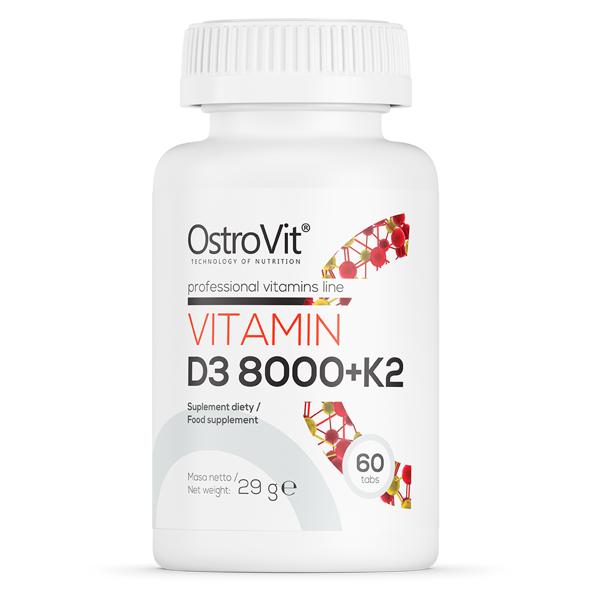 Vitamin D3 8000 IU + K2 OstroVit 60 таблеток