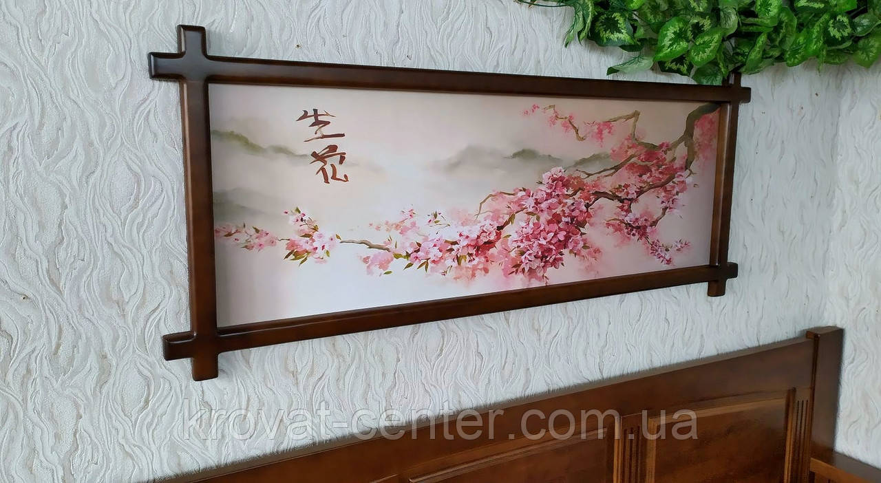 Картина настінна в дерев'яній рамці "Вітка Сакури"