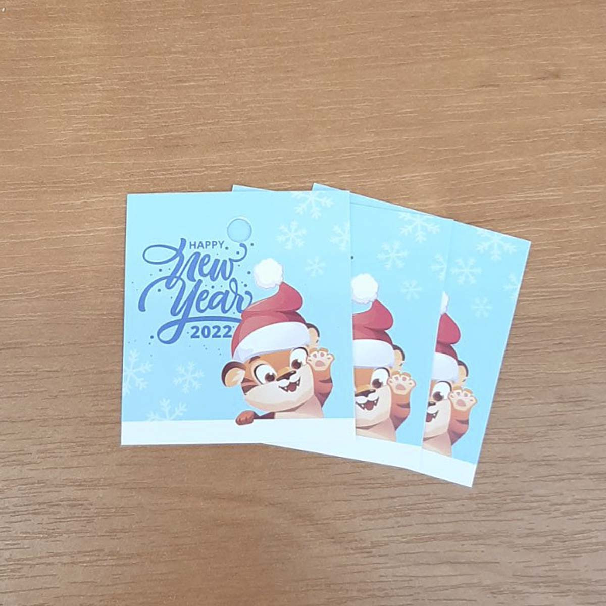 Бирка-кришка Новорічна 20 шт., фото 1