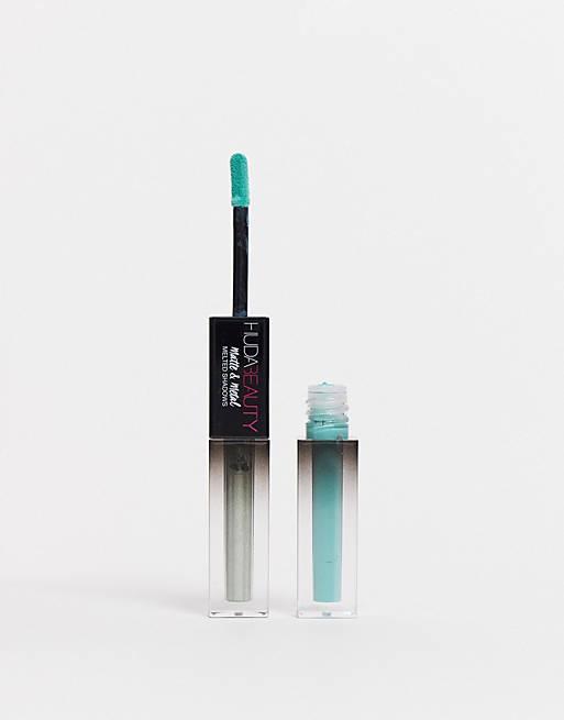 Жидкие тени 2 в 1 HUDA BEAUTY Matte & Metal Melted Double Liquid Eyeshadows Minted/Dinero 4 мл - фото 7 - id-p1528339094