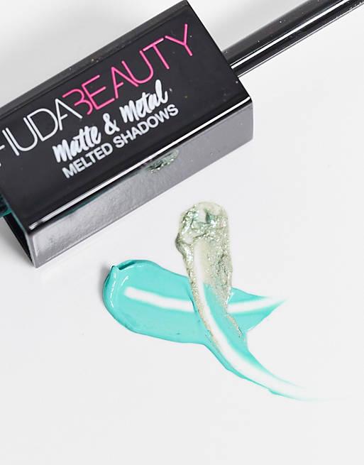 Жидкие тени 2 в 1 HUDA BEAUTY Matte & Metal Melted Double Liquid Eyeshadows Minted/Dinero 4 мл - фото 3 - id-p1528339094