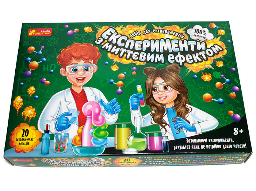 Набір для експериментів "Експерименти з миттєвим ефектом" (Укр) Ранок 12114125У (349455)
