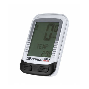 Велокомп'ютер FORCE WLS 20 функцій бездротовий (білий)