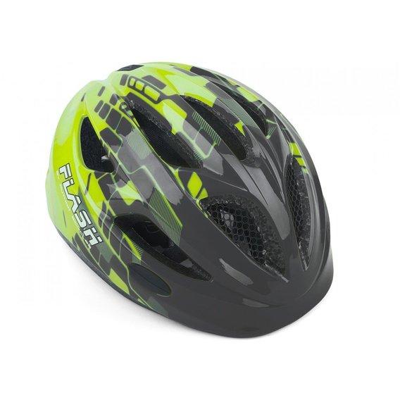 Шолом Author Flash Inmold, 47-51 см, сіро/неоново жовтий, фото 1