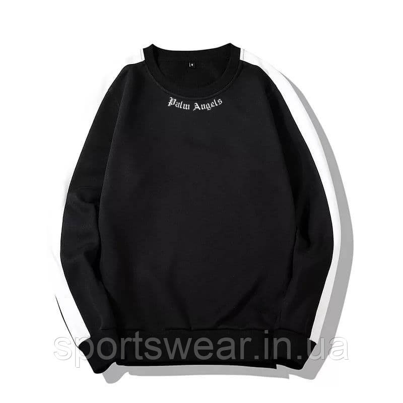 Светр чоловічий Palm Angels Mini Logo Толстовка з лампасами Кофта з принтом Палм Енжелз Світшот Пальм Анжелз