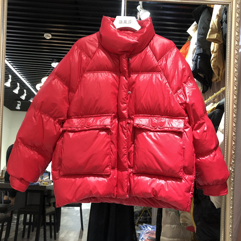 Стьобана Куртка жіноча демісезонна на пуху, червона розмір S\M, фото 1