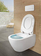 Подвесной унитаз Villeroy & Boch Subway 2.0 DirectFlush ceramicplus 5614R2R1 с крышкой-сиденьем