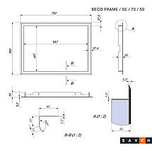 Декоративна рамка для каміна SAVEN Energy 70х50, фото 2