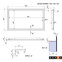 Декоративна рамка для каміна  SAVEN Energy 90х50, фото 2