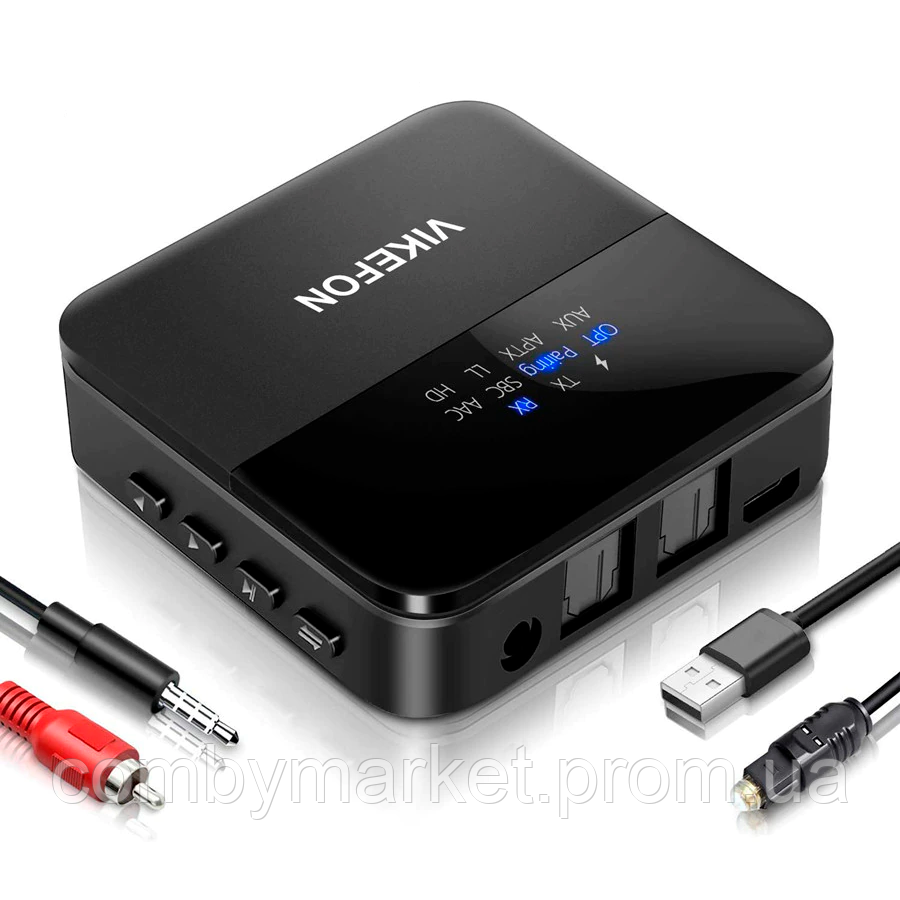 Bluetooth-ресивер-трансмиттер Vikefon BT-B20. Bluetooth 5.0, AptX HD ...