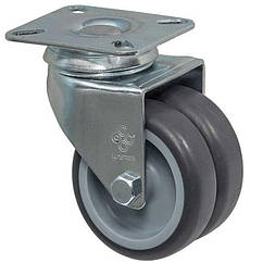 Колесо 1902-TL-075-P(19 "Twin Light") Ø 75мм, поворотне з кріпильною панеллю