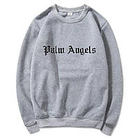 Свитшот мужской Palm Angels Logo черный Толстовка Палм Анджелс Кофта Палм Энжелс Реглан Пальм Энджелз хлопок