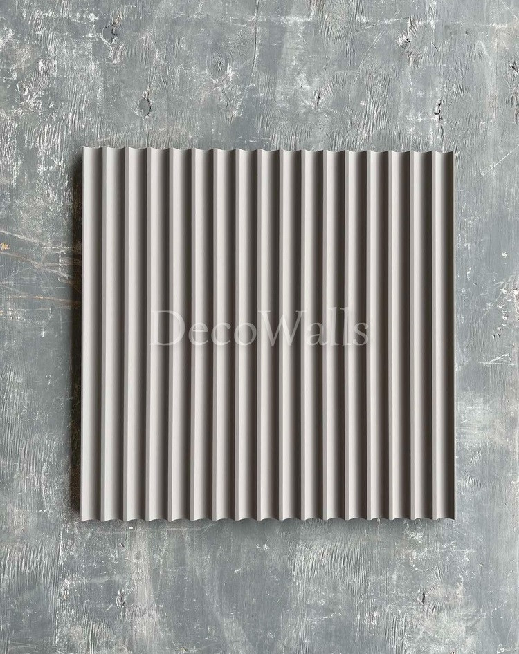 Гіпсові 3D панелі Stripes з ламінованим покриттям оксамит DecoWallsTM, фото 1
