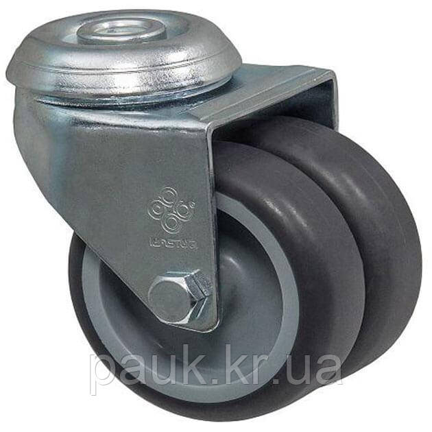 Колесо 1905-TL-075-P(19 "Twin Light") Ø 75мм, поворотне з отвором, фото 1