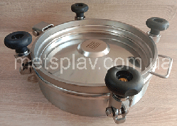 Люк нержавіючий круглий під тиск DN 200 AISI 304