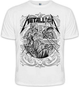 Біла футболка Metallica "And Justice For All", Розмір XL