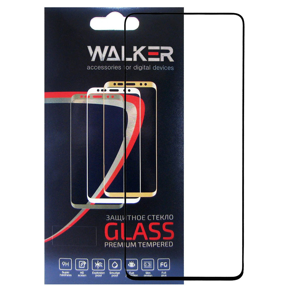 Захисне скло Walker 3D Full Glue для Samsung Galaxy S20 FE / M31S Black