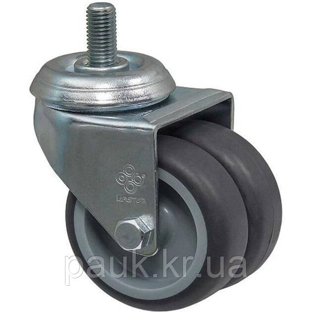 Колесо 1908-TL-075-P(19 "Twin Light") Ø 75мм, поворотне з різьбою
