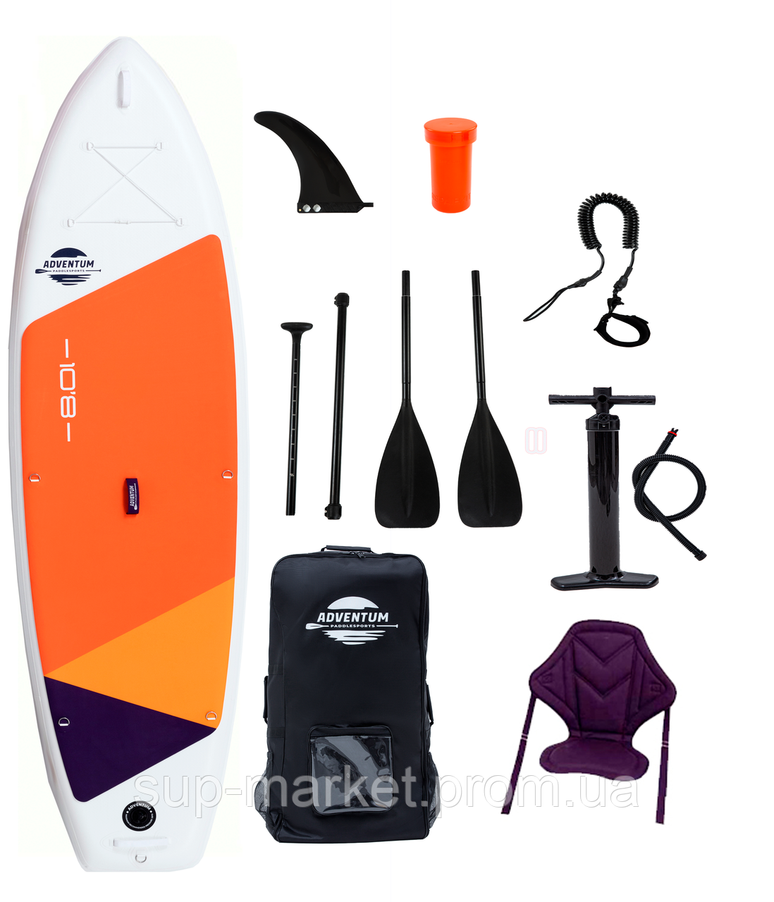 SUP доска Adventum Orange 10.8x34x6, 2022 - фото 1 - id-p1493178424