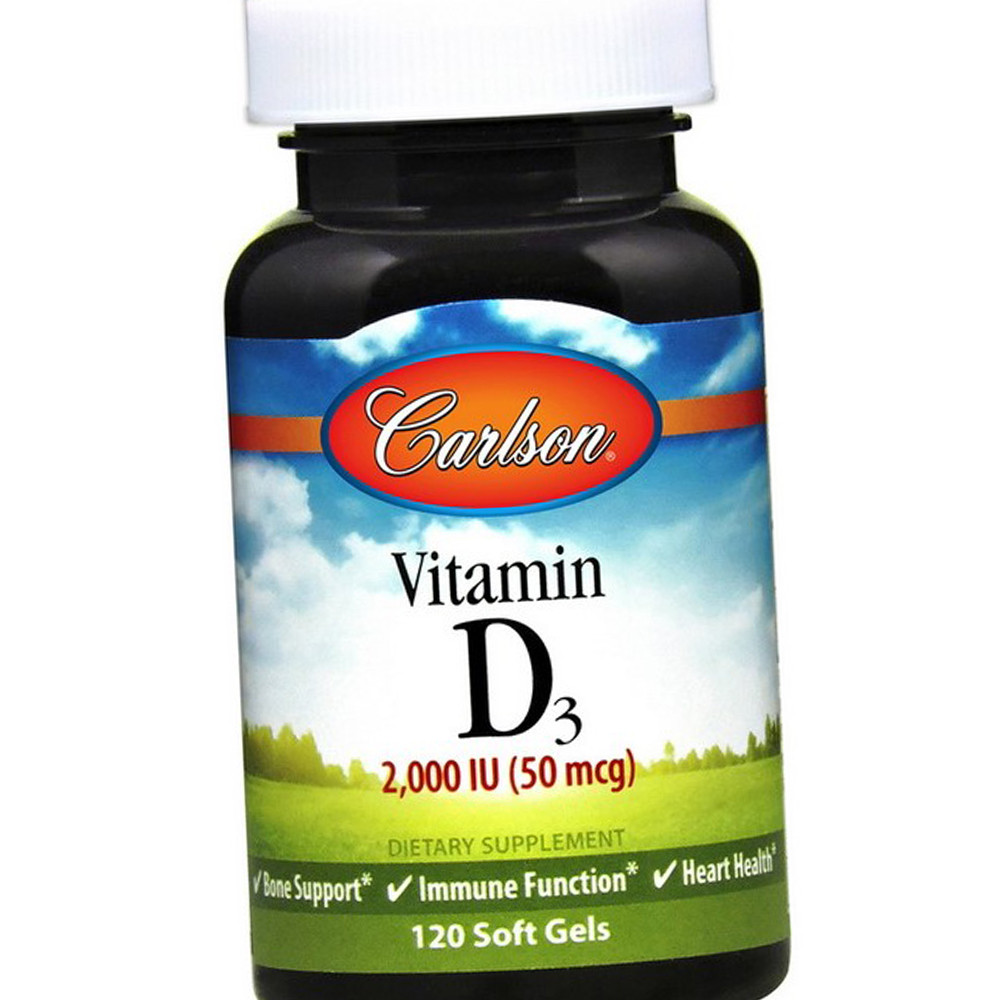 Вітамін Д 2000 Carlson Labs Vitamin D3 2000 IU 120 гельових капсул