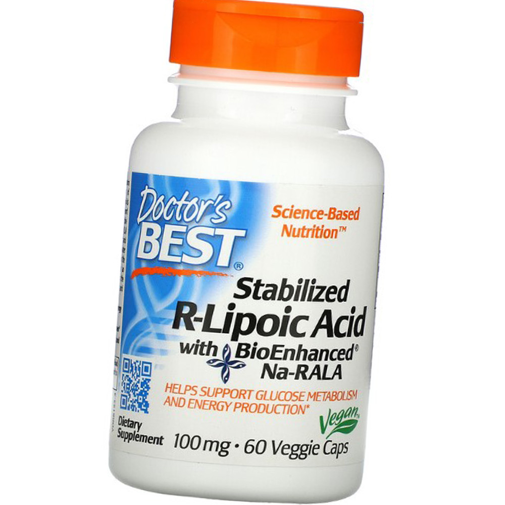 Р-ліпоєва кислота Doctor's s BEST Stabilized R-lipoic Acid 100 mg 60 капс