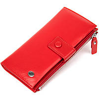 Яскравий жіночий гаманець-клатч ST Leather Червоний