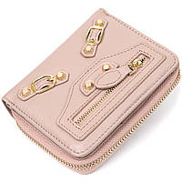 Кожаный симпатичный женский кошелек Guxilai Светло-розовый