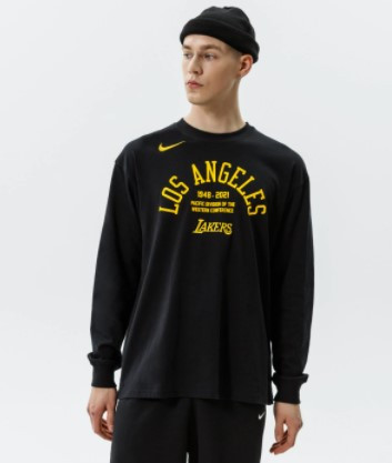 Футболка баскетбольна з довгими рукавами Nike Los Angeles Lakers Courtside Elements (DA5897-010)