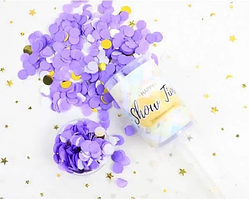 Хлопавка багаторазова Push Pop з фіолетовою конфеті (17 см)