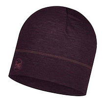 Шапка осінь вовна BUFF Lightweight MERINO WOOL HAT solid deep purple