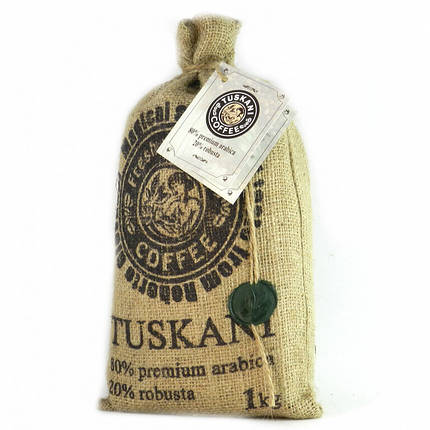 Кава в зернах Tuskani 80% арабіка 20% робуста 1 кг, фото 2
