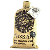 Кава в зернах Tuskani 30% арабіка 70% робуста 1 кг