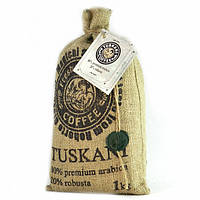 Кофе в зернах Tuskani 80% арабика 20% робуста 1 кг Опт от 6 шт