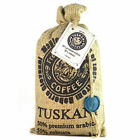Кофе в зернах Tuskani 50% арабика 50% робуста 1 кг Опт от 6 шт