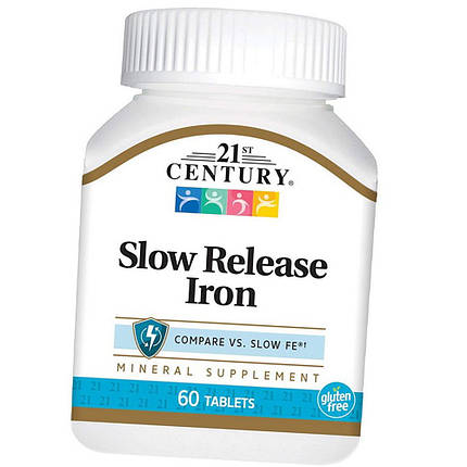 Залізо 21st Century Slow Release Iron 60 таб, фото 2