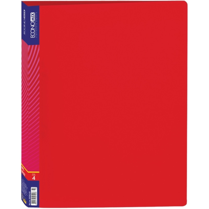 Папка А4 4 кільця E30702-03, червона, фото 1