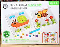 Піксельна мозаїка. Комахи. Fun Building Block Set. Insects 310+ pcs