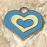 Підвіска з емаллю Сердечко (2*2,1см)
