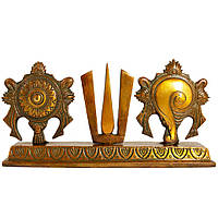 Статуэтка "Священный знак Вишну" - бронзовый урдхава намам (вертикальная отметка)