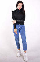 S/M (42-44). Чорний однотонний гольф жіночий / класична базова кофта, светр, водолазка, фото 5