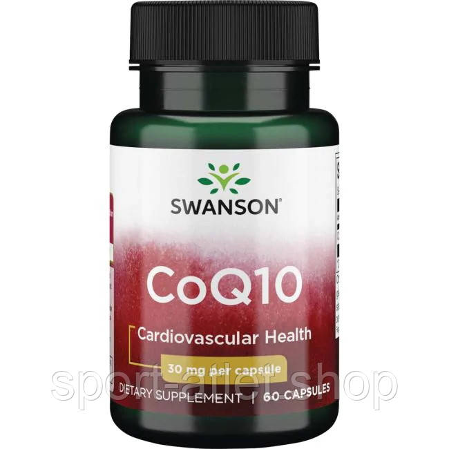 Натуральна добавка Swanson CoQ10 30 mg, 60 капсул, фото 1