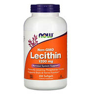 Лецитин Now Foods Non-Gmo Lecithin 1200mg 200 м'яких таблеток