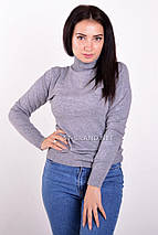 Темно-сірий гольф жіночий / Класичні однотонні базові водолазки, фото 4